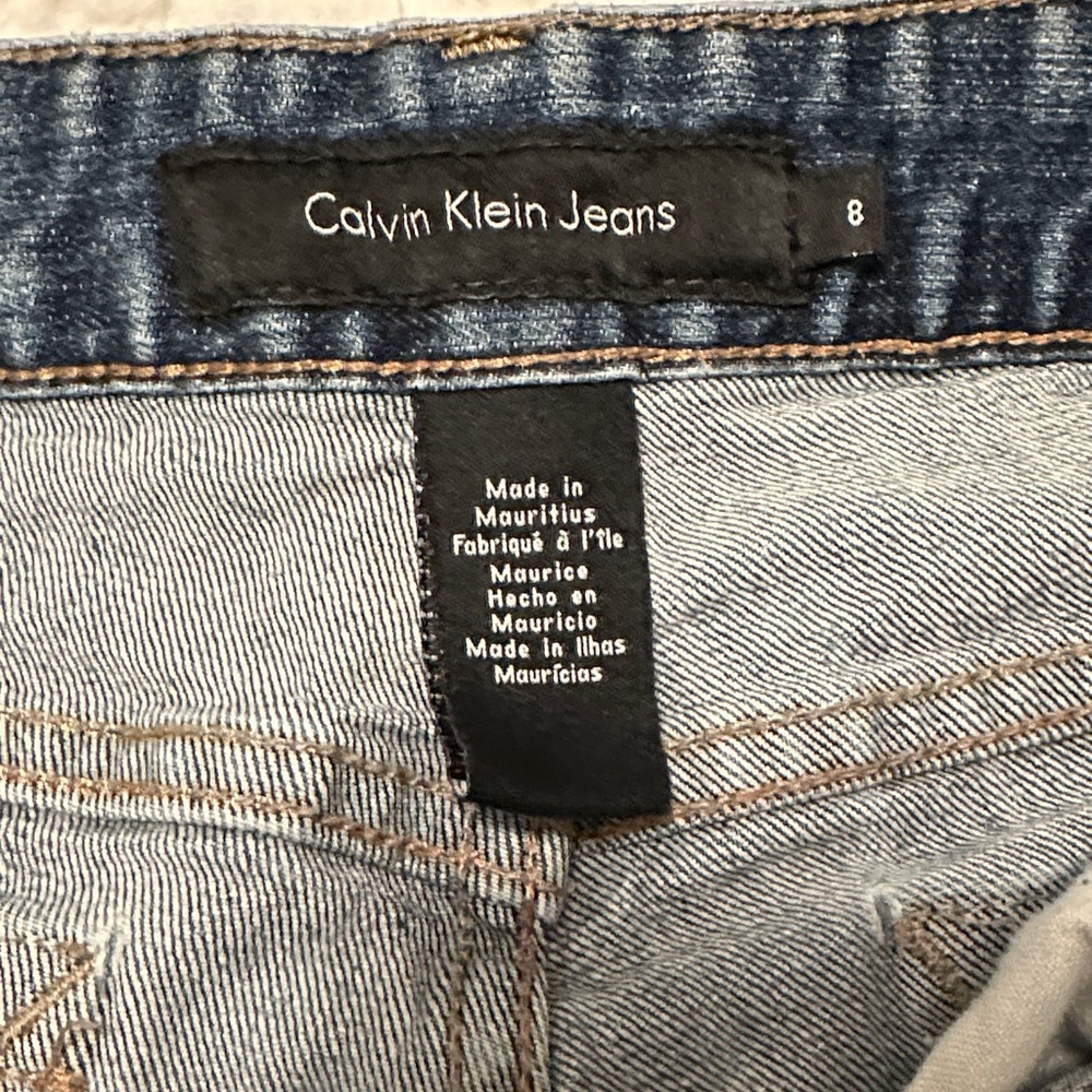 Calvin Klein Bootcut Jeans Women’s 8 Medium Wash Stretch Denim Flap Pocket Y2K C - Picture 5 of 15